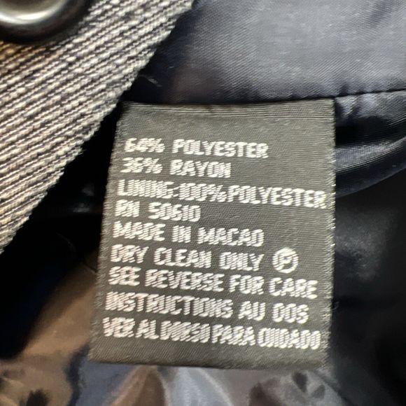 Kasper Black Gray Jacket Office Work Career Blazer Size 14P - Picture 6 of 11